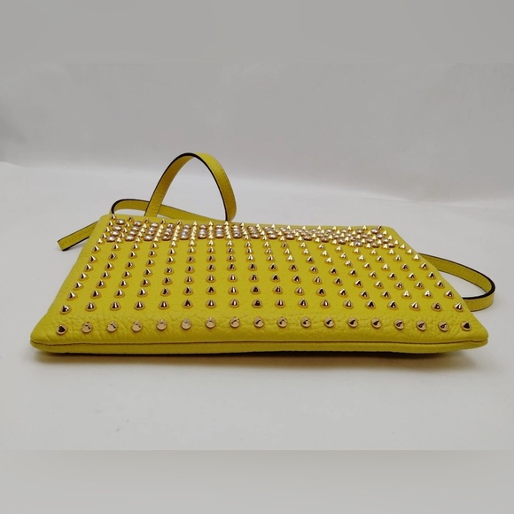 ❌SOLD❌ MCM Yellow Leather Studded 3-Way Bag - Picture 4 of 9